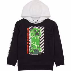 Minecraft - Sweat à capuche - Garçon (Noir / Gris / Vert)