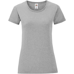 Fruit of the Loom - T-shirt ICONIC - Femme (Gris clair chiné)