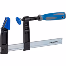 Serre-joints aux normes DIN pour usage intensif, à mors en fonte à revêtement plastique doux pour protéger les surfaces. Poig ...