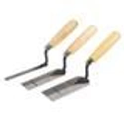 Lot de 3 truelles à lisser - SILVERLINE - 13-51 mm - Acier et bois
