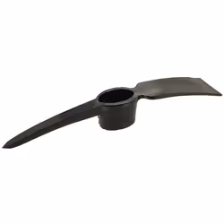 Tête en acier forgé, conçue pour éclater les mottes de terre dures et pour soulever les pierres et les dalles. Une extrémité ...