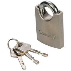 Silverline - Cadenas en acier à anse protégée 50 mm