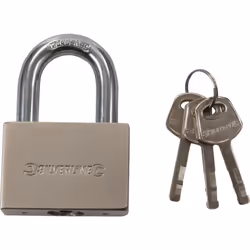 Cadenas - SILVERLINE - 327568 - Acier massif laiton chromé trempé - 27x32 mm - Sécurité - A clé