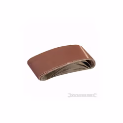 5 bandes abrasives compatibles avec toute ponçeuse de 75 x 533 mm. En corindon et flexibles.