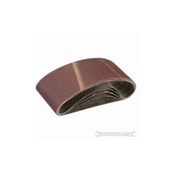 Silverline - 5 bandes abrasives 75 x 457 mm grain 80 862553