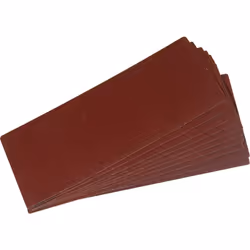 Corindon. Feuilles à fort grammage, prédécoupées pour s'adapter sur les ponceuses à pinces de fixation. Taille : 93 x 230 mm. ...