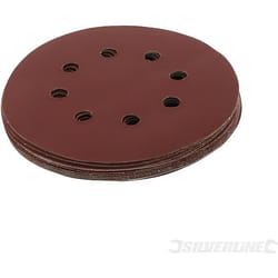 Disques abrasifs perforés auto-agrippants 125 mm - Corindon - SILVERLINE - Lot de 10