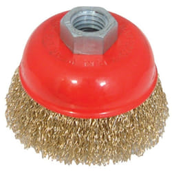 Silverline - brosse boisseau acier laitonné ondulé 75 mm 208542