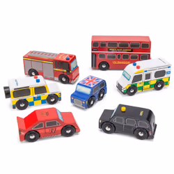 Le Toy Van London Car Set, Voiture et ville, 3 an(s), Multicolore, Bois