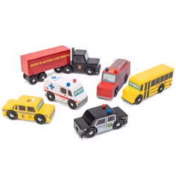 Le Toy Van New York Car Set, Voiture et ville, 3 an(s), Multicolore, Bois