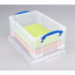 Really Useful Boxes Boîte plastique de 9L pour feuille de papier A4 et DVD's
