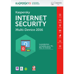 Kaspersky Internet Security – Multi-Device 2016 Sécurité antivirus Base Français 5 licence(s) 1 année(s)