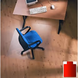 Floortex PVC Mat f/ Hard Floor With Lip, 120x90cm, Transparent, 900 mm, 1200 mm
