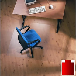 Floortex PVC Mat f/ Hard Floor With Lip, 120x90cm Transparent