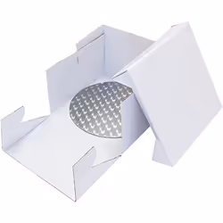 PME BCR870, Boîte de conservation à gâteau, Carré, Blanc, Carton, 330 mm