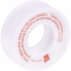 Largeur = 12mm Epaisseur = 0.075mm Longueur = 12m Couleur = Blanc Température minimum de fonctionnement = -190°C Température  ...