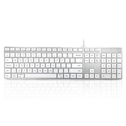 Accuratus KYBAC301-USBMACW clavier USB Qwerty Blanc