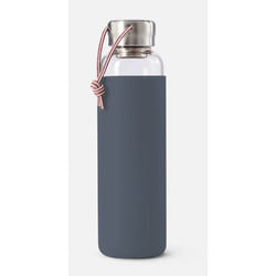black+blum GR-WB-M015 gourde Utilisation quotidienne 0,6 ml Verre, Nylon, Polypropylène (PP), Silicone, Acier inoxydable Gris
