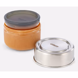 black+blum GR-LB-M014, Pot, Rond, 0,6 L, Amande, Verre, Polypropylène (PP), Silicone, Acier inoxydable, Bois, 120 mm