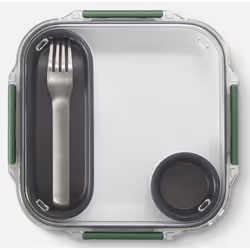 black+blum BAO-BA005 gamelle Boîte de rangement alimentaire 1 L Silicone, Acier inoxydable Acier inoxydable, Turquoise 1 pièce(s)