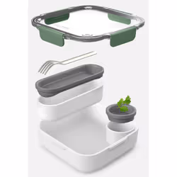 black+blum BAO-BA005 gamelle Boîte de rangement alimentaire 1 L Silicone, Acier inoxydable Acier inoxydable, Turquoise 1 pièce(s)