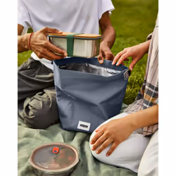 black+blum LBB015 gamelle Sac repas 6,7 L Fer, Polyéthylène téréphthalate (PET), Poly-acétate de vinyle (PEVA), Polypropylène (PP) Gris, Couleur ardoise 1 pièce(s)