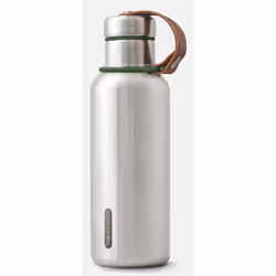 black+blum BAM-IWBB-S010, 0,5 L, Olive, Acier inoxydable, Simili-cuir, Silicone, Acier inoxydable, 12 h, 24 h, 7,3 cm