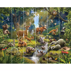 Papier peint mural animaux de forêt Walltastic Thème : Animaux de la forêt - Création Waltastic unique ! Donnez à votre enfan ...