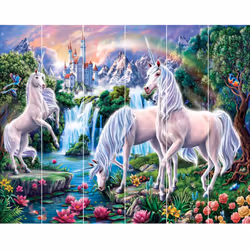 Papier peint mural Walltastic Paradis de la Licorne 305x244 cm - Collection : Licorne Donnez à votre enfant la décoration mur ...