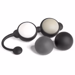 Lovehoney Fifty Shades of Grey Beyond Aroused, Boules de Kegel, Noir, Gris, Blanc, Silicone, Mat, 4 pièce(s), 139,7 mm