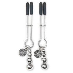 Lovehoney Fifty Shades of Grey The Pinch Pince pour mamelon Noir, Argent Métal 2 pièce(s)