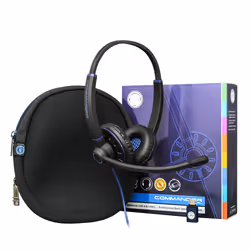JPL Commander-2 V2 Casque filaire Noir, Bleu - Vue supplémentaire 7