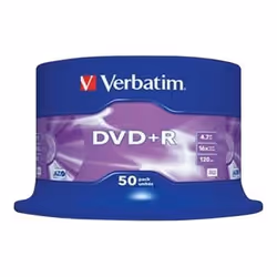 DVD+R Verbatim 16x 4.7 Go - 50 supports argent mat