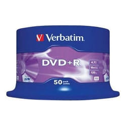 DVD+R Verbatim 16x 4.7 Go - 50 supports argent mat