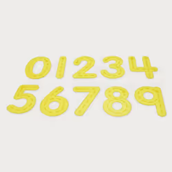 Tickit Numéros de trace SiliShapes, Silicone, Jaune