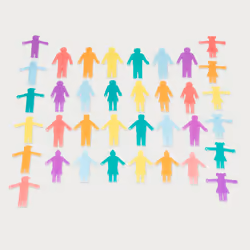 Tickit SiliShapes Relier les gens, Silicone, Multicolore