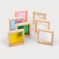 Tickit Carrés sensoriels, 1 an(s), Acrylique, Hévéa, Multicolore, Bois