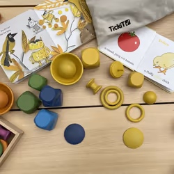 Tickit Bobines en bois arc-en-ciel