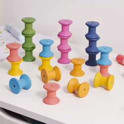 Tickit Bobines en bois arc-en-ciel