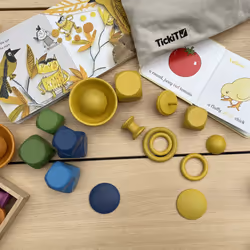 Tickit Boules en bois arc-en-ciel