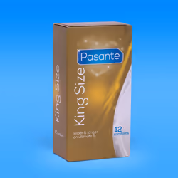 Pasante King Size, Préservatif masculin, Lisse, Naturel, Transparent, Latex, Large, 60 mm