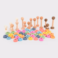 Tickit Rainbow Wooden Community People, 3 an(s), Bois, Multicolore
