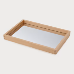 Tickit Petit Plateau Miroir En Bois, Bois, Bois