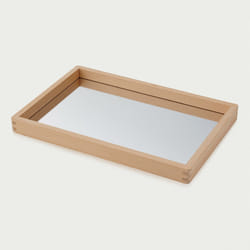 Tickit Petit Plateau Miroir En Bois