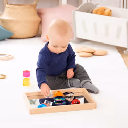 Tickit Petit Plateau Miroir En Bois