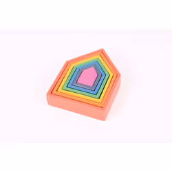 Tickit Maisons D'architecte Arc-en-ciel, 1 an(s), Bois, Multicolore