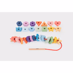 Tickit Formes De Laçage En Bois Arc-en-ciel, 1,5 an(s), Bois, Multicolore