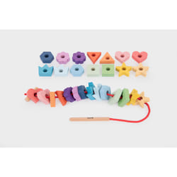Tickit Formes De Laçage En Bois Arc-en-ciel