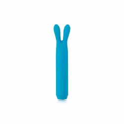 Je Joue Rabbit Bullet Vibrator, Vibrateur pour lapin, Stimulation du clitoris, Bleu, Silicone, Droit, Ambidextre