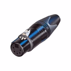 Neutrik NC5FXX-B, XLR, Noir, Nickel/Or, IP40, 1 mm², 1500 V